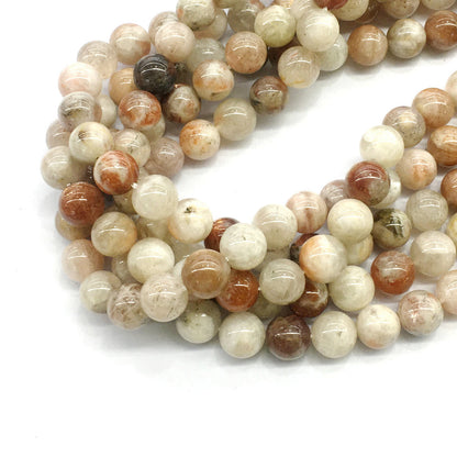 CSS04 Golden Sunstone Beads Smooth Round 10mm 15.5" Strand