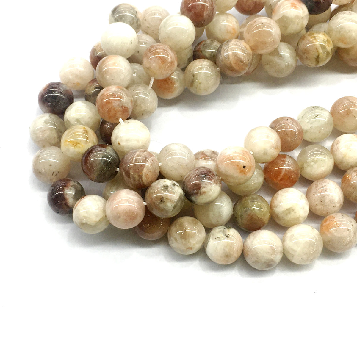 CSS05 Golden Sunstone Beads Smooth Round 12mm 15.5" Strand