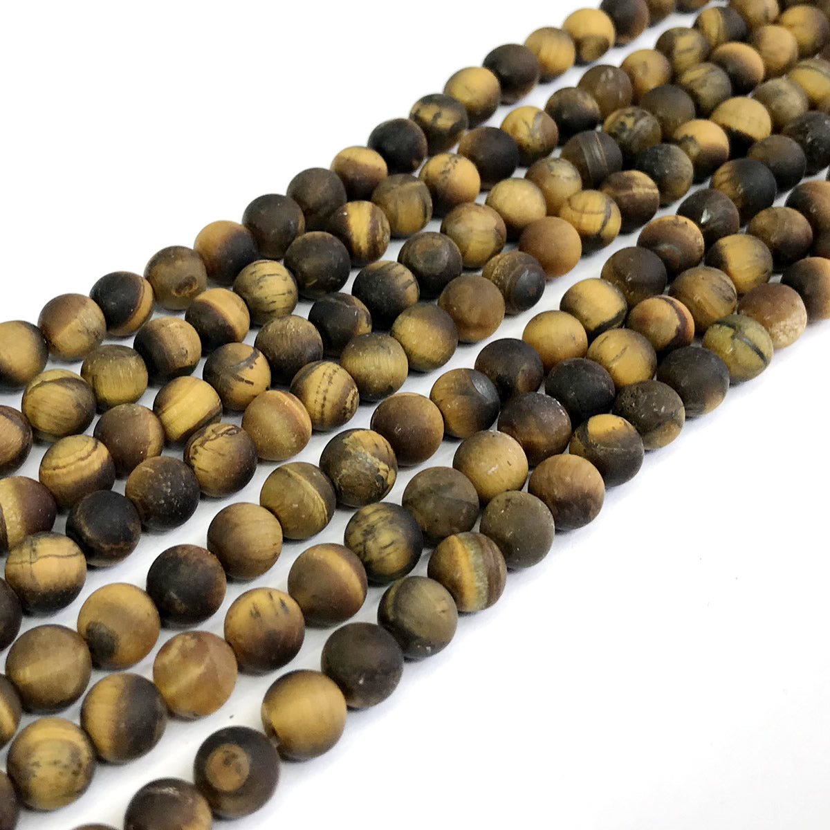 CTE09 Yellow Tiger Eye Beads Matte Round 6mm 15" Strand