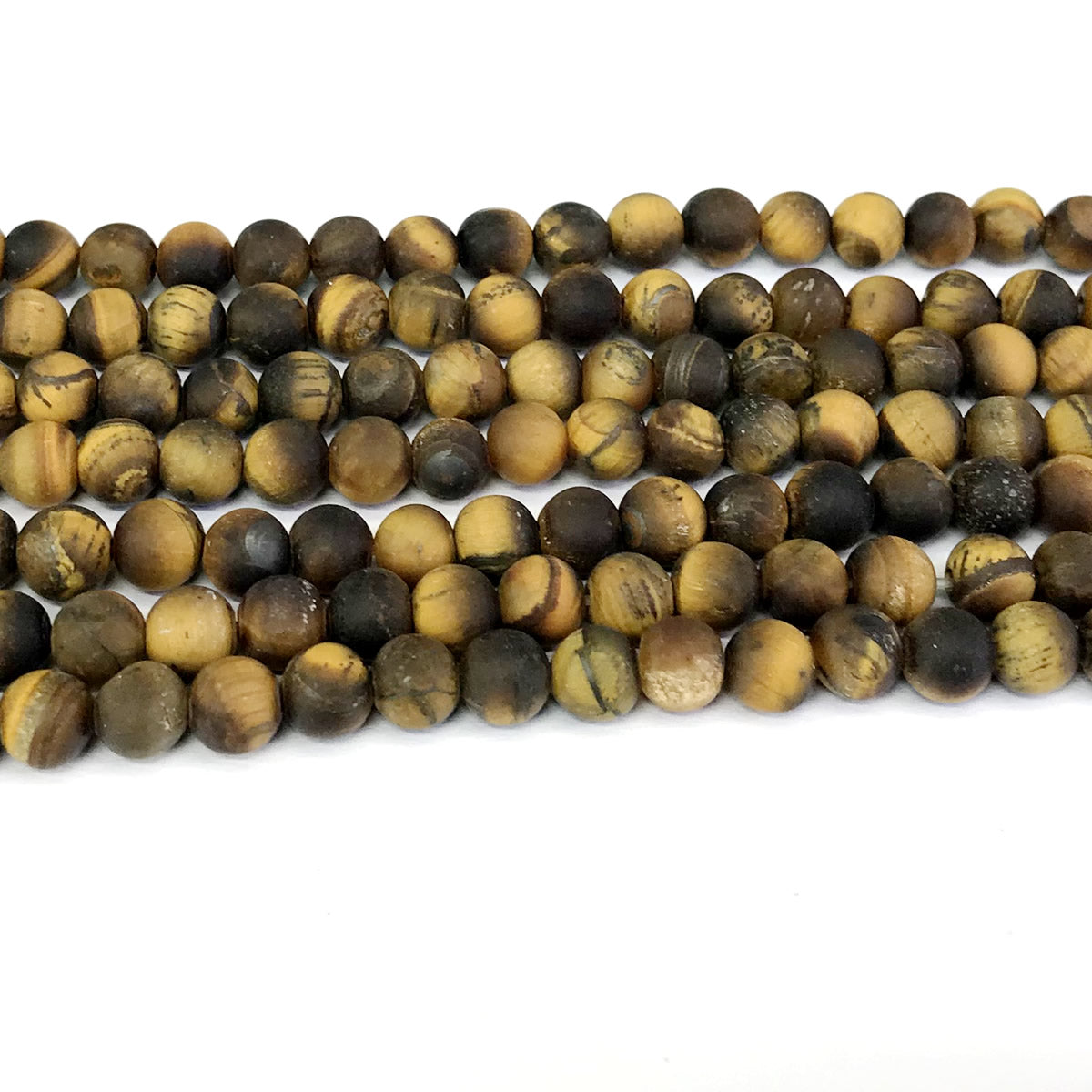 CTE09 Yellow Tiger Eye Beads Matte Round 6mm 15" Strand