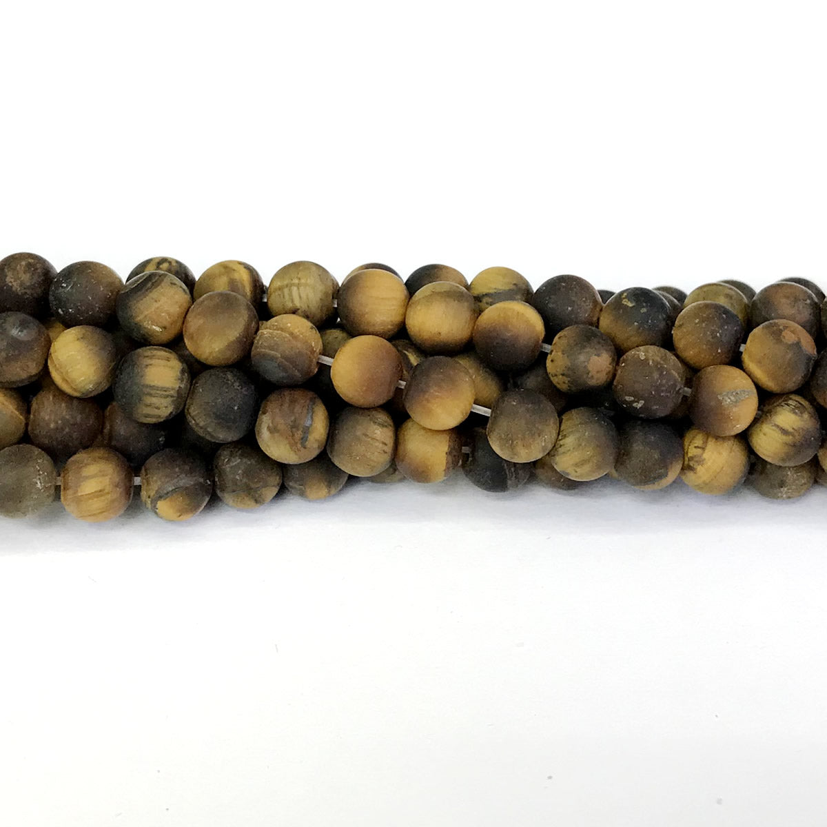 CTE09 Yellow Tiger Eye Beads Matte Round 6mm 15" Strand