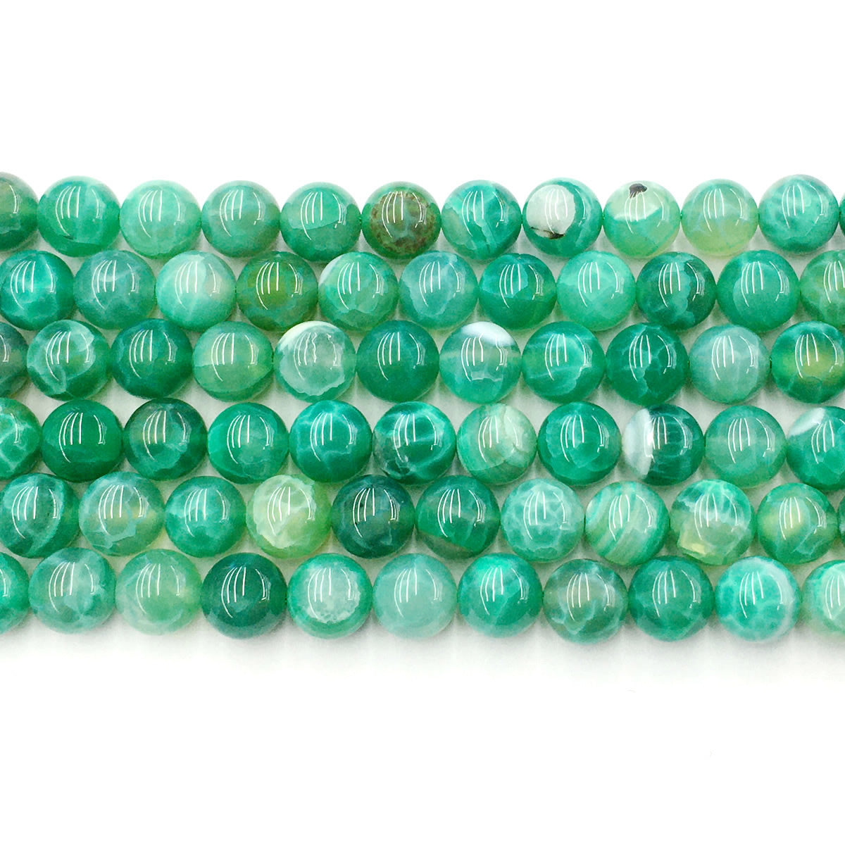 CAG23 Peafowl Agate Beads Smooth Round 10mm 15.5" Strand