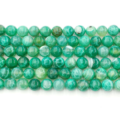 CAG23 Peafowl Agate Beads Smooth Round 10mm 15.5" Strand