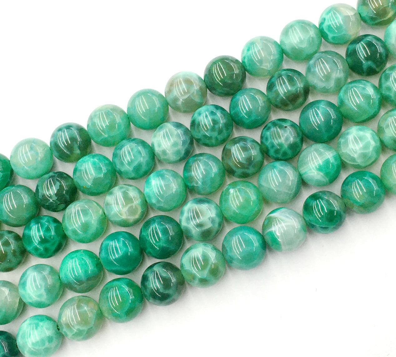 CAG24 Peafowl Agate Beads Smooth Round 12mm 15.5" Strand