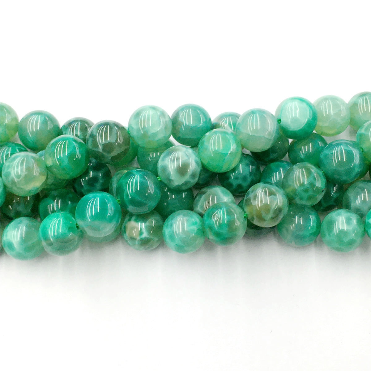 CAG24 Peafowl Agate Beads Smooth Round 12mm 15.5" Strand