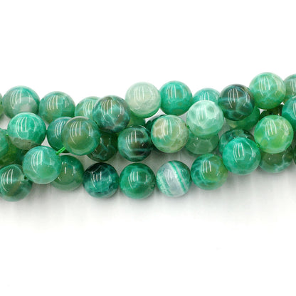 CAG25 Peafowl Agate Beads Smooth Round 14mm 15.5" Strand